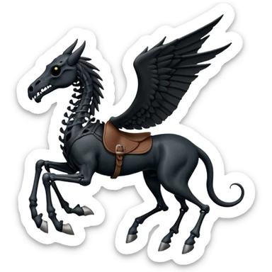 Harry potter thestral saddle sticker