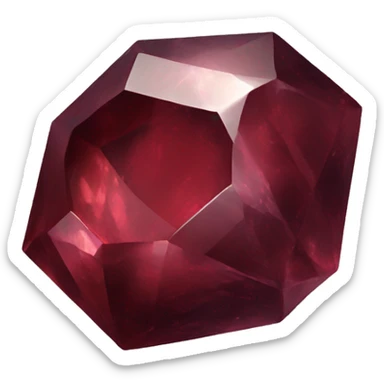 Garnet natural crystal sticker