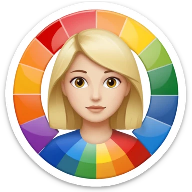 graphic designer , color wheel, sticker