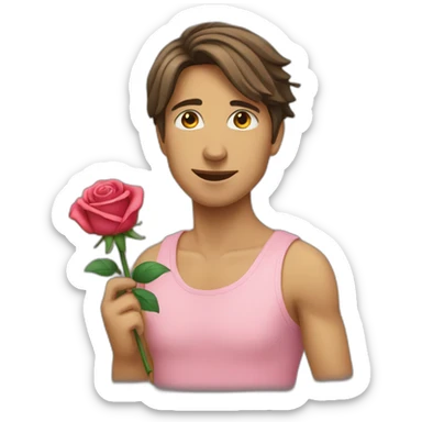 Main qui tend une rose sticker