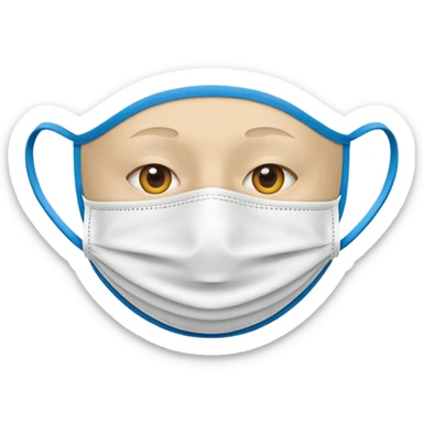 Mouth mask no face sticker