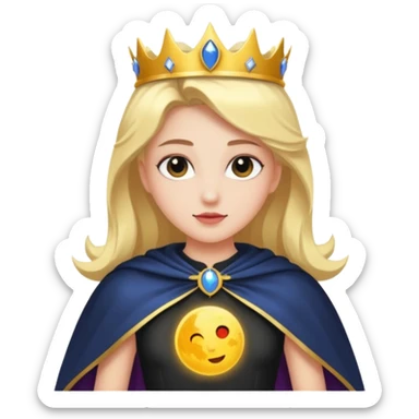 Eclipse Princess – shadow cape + lunar pin sticker