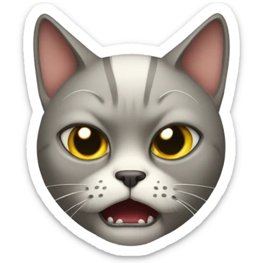 Cat saying with a really bad face ( angry) sticker