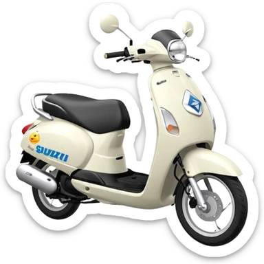  New Suzuki access 125 white emoji sticker