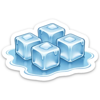 Melted Ice Cubes sticker
