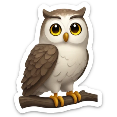 An owl mascot for wellness self care sticker