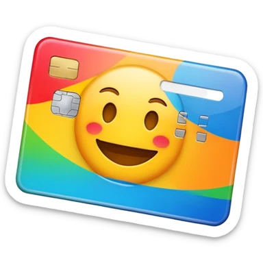 Emoji with credit card sticker