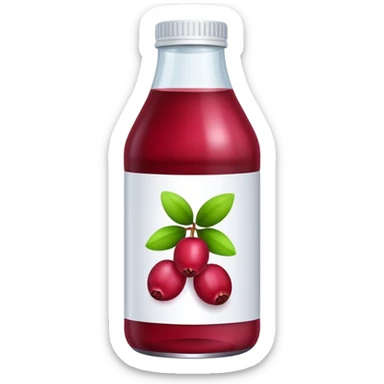 Cranberry juice bottle sticker