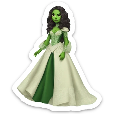 gamora in Victorian dress  full body  sticker
