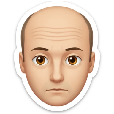 a man with a receding hairline sticker