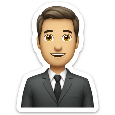 EJECUTIVA ALEGRE SALUDANDO CON LA MANO sticker