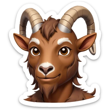 Futuristic Goat(Ram) man 2/3 veiw sticker