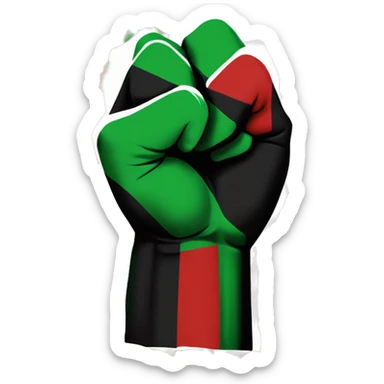 Black Power Fist and “Red and Black and Green” and Flag “Red and Black and Green Flag”- Juneteenth - “Freedom is NOT free! It Has a Cost!” sticker