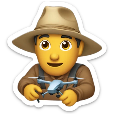 Campesino manejando drone  sticker