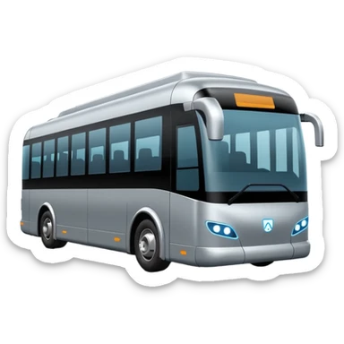 extra large gray Modern autonomous electric bus self driving sticker