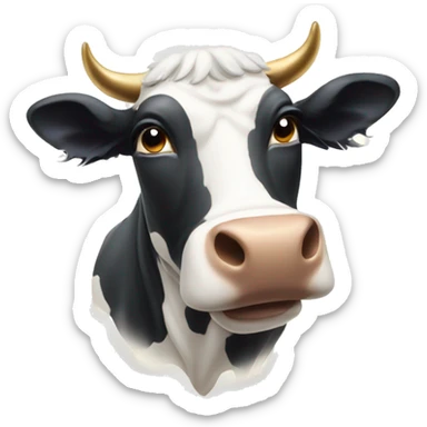 Holy cow with halo sticker