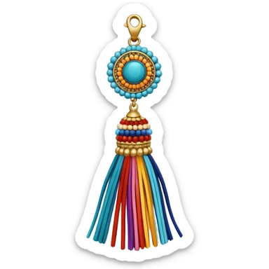 beaded tassel ade tassel pendant sticker