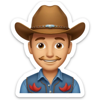 cowboy smirking sticker