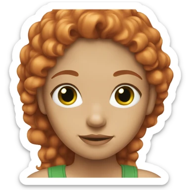 light-skinned red-haired girl with green eyes sticker