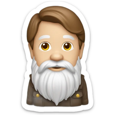 garden gnome with brown hair sticker