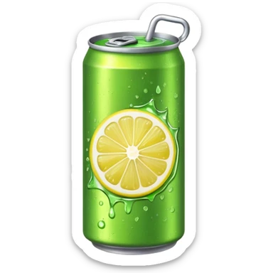 energy drink green tea and lemon sticker
