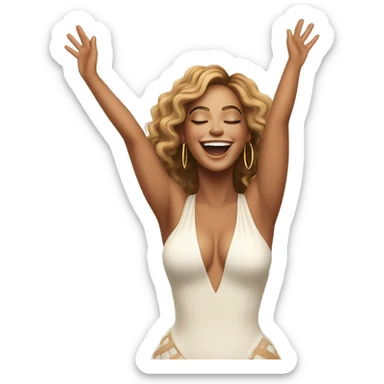 Beyoncé praising God sticker
