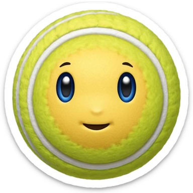 blue tennis ball sticker