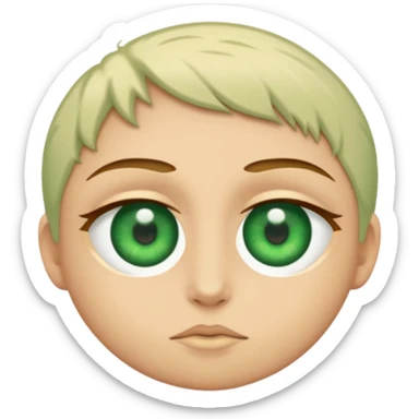 make two eyes and make them green sticker