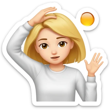 Girl doing a dab sticker