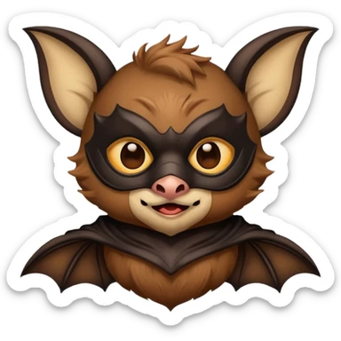 cute bat with mask sticker