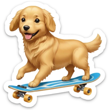 Dog riding a skateboard  sticker
