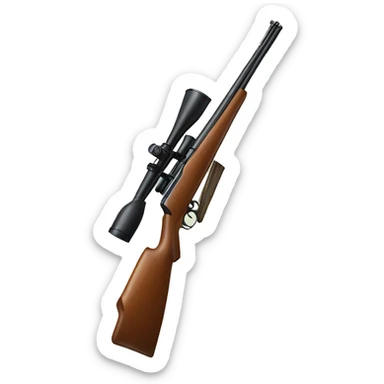 hunting rifle with scope sticker