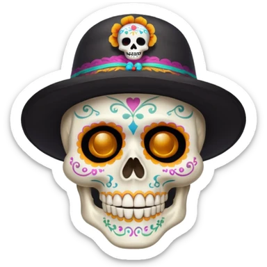 Esqueleto abuelito día de los muertos  sticker