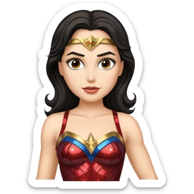 Wonder Woman with Sequin Outfit sticker