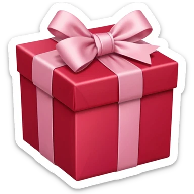 gift box red with pink pale satin bow

 sticker