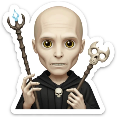 voldemort holding wand sticker