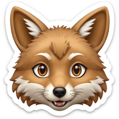 Happy Coyote face sticker
