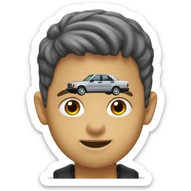 boy with a mercedes benz evo 190 e sticker