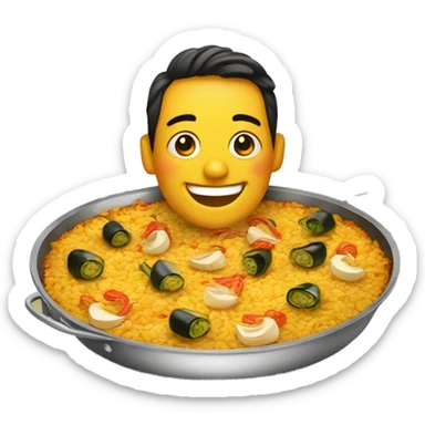paella valenciana sonriendo sticker