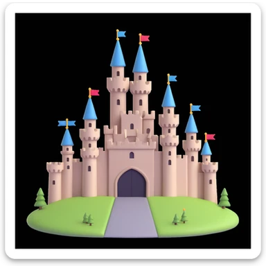 king and queen, castle background sticker