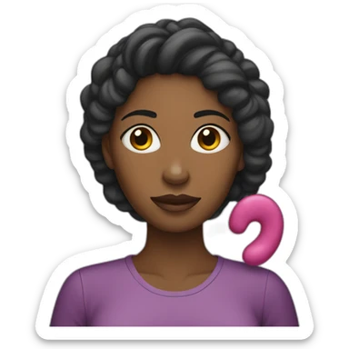 a black woman holding a slipper over her head with a stern look. sticker