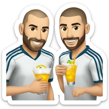 zidane ronaldo benzema drink marseille sticker