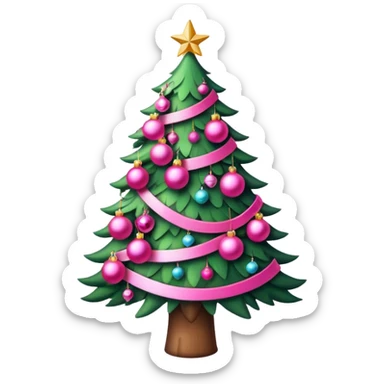 Navidad rosa sticker