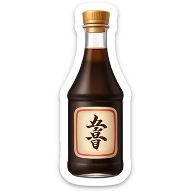 A bottle of soy sauce sticker