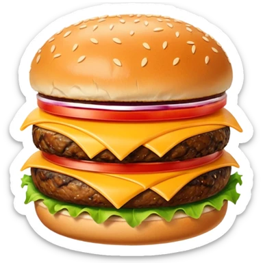 Cheese and tomato and vegetables Burger sticker