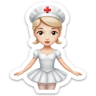 Can you make a White girl nurse who is a ballerina  sticker