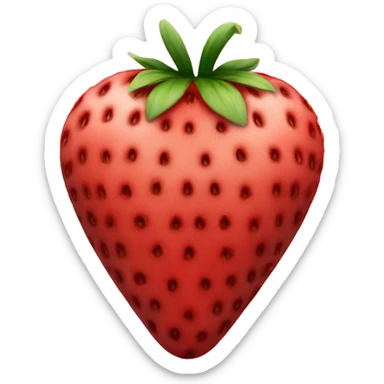 Strawberry shaped like a heart  sticker