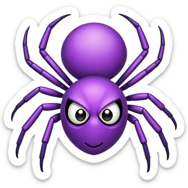 cute 2D simple purple spider sticker