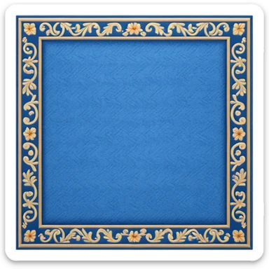 traditional patterned blue carpet sticker