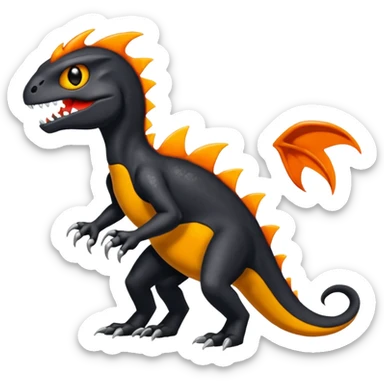 Shiny Duskull-Salandit-Charmeleon-Fakémon-hybrid-creature (full body)  sticker